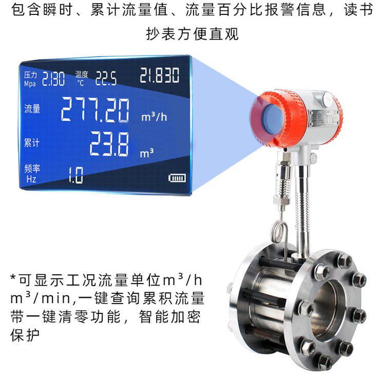 壓縮空氣流量計液晶顯示圖